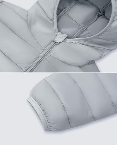 Image of solomate Boys Girls Winer Jacket Lghtweight Puffly Water-resistant Hooded Coat for Kids