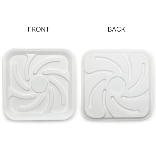 Image of Plunger Tray 2pcs White,Home Kitchen&Home Bathroom Tray - Plunger Mat Air Drying Mat for Toilet Catches Drips from Toilet Plunger,Wicks Water Away for Quick Drying，Toilet Plunger Holder