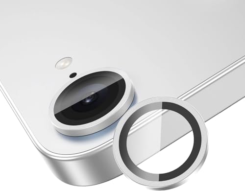 Image of Camera Lens Protector For iPhone 16E (SILVER) UHD 9H Camera Glass, Anti Drop, Scratch Resitant, Case Friendly, Removable, TITANIUM Camera Protector. (BUY 2 GET 1 FREE)
