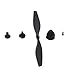 YoungRC RC Spare Propellers with Propeller Savers and Adapters RC Airplane Propellers for TR-C385 4 Channel TR-C285G RC Airplane(4PCS)