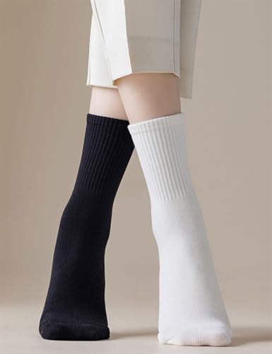 3-6 Pack Thin Crew Socks for Men Women - Soft Cotton Socks - Casual Calf Socks4