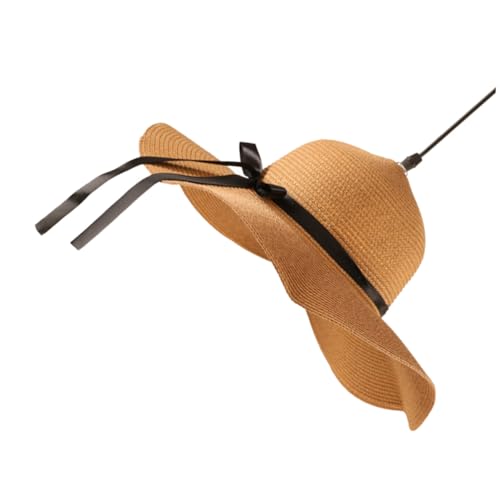 Plafonnier chapeau de paille rotin naturel pour éclairage doux non éblouissant