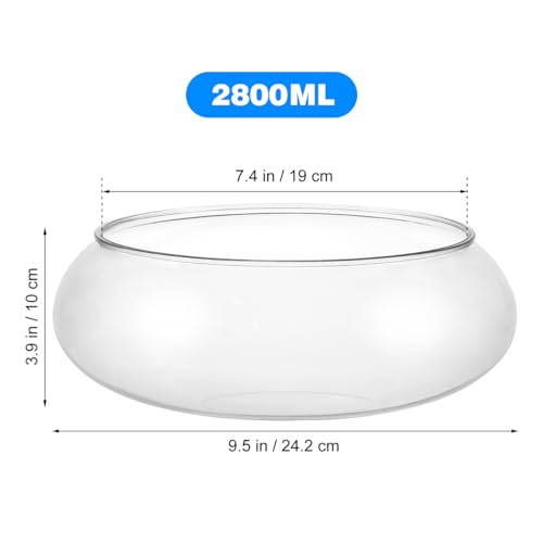 Image of NOLITOY Clear Fish Bowl Vase, Fish Tank Aquarium Bubble Round Shallow Planter Aquatic Plant Pot for Office Desktop Decorative