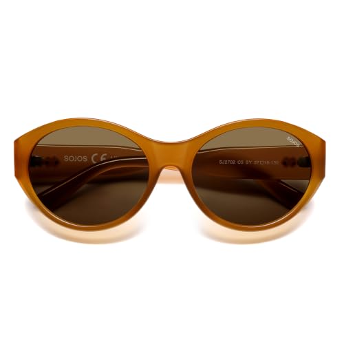 Image of SOJOS 2026 Trendy Oval Polarized Sunglasses for Women Classic SJ2702