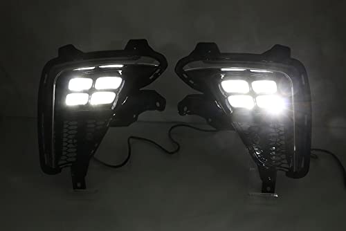 Dreamseek Four Eyes Led Drl Daytime Running Light For Kia K3 Forte Cerato Bd 3Rd Gen 2019 2020 2021 Front Driving Fog Lamp Assembly With Amber Turn Signal #TOP6