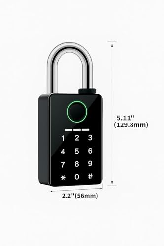 Image of CBK Lock Fingerprint & Password Padlock | 6-Way Unlock | Lock for Gym, Office, Home, Luggage, Gate - Waterproof & Long Battery Life (1 Year Warranty)