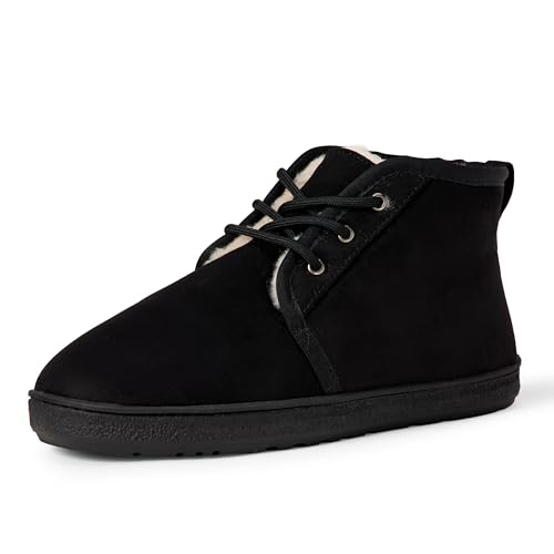 Amazon Essentials Stivale Chukka Foderato in Sherpa Uomo, Nero, 42 EU