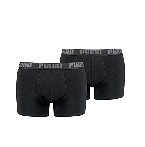 PUMA Herren Bodywear Basic 2p Boxer Shorts, Schwarz, L EU