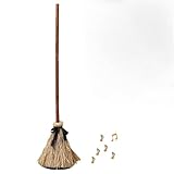 Halloween Decoration Animated Floating Witch's Broom, Haunted Dancing Broom with Eerie Laugh, Sound/Touch Activated, Indoor Party Home Floor Decor for Spooky Atmosphere​