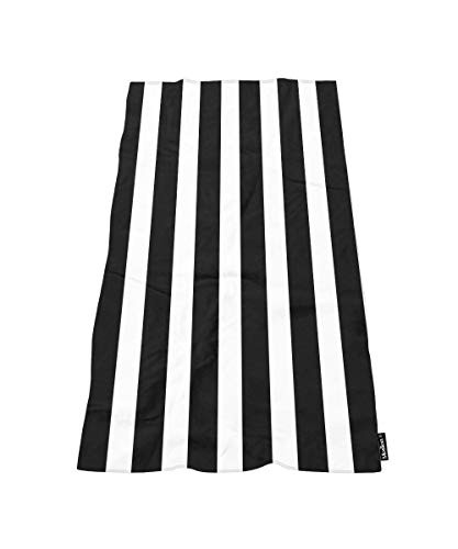 Moslion Comfy Bath Towels Black and White Stripe Soft Bathing/Beach/Camping Towel for Women Men Girls Boys Large Size 64x32 Inches