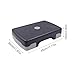 Aymzbd Aerobic Exercise Step, Fitness Equipment, Compact Nonslip Stable Workout Stepper, Aerobic Stepper Indoor Women Men, Gray Black