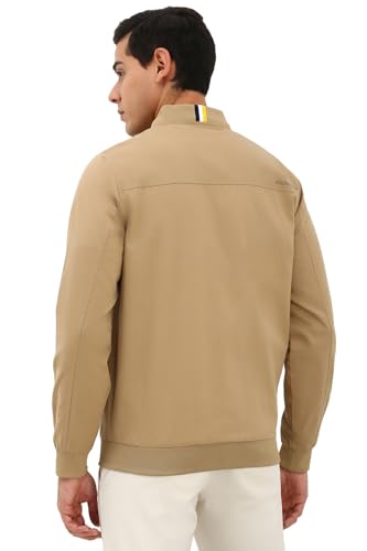 Image of Allen Solly Men Beige Solid Full Sleeves Casual Jacket
