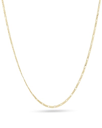 Bizzarro Cadena de Oro Amarillo 14K, Unisex, 45 cm, 1.58 mm, Estilo Clásico 3X1