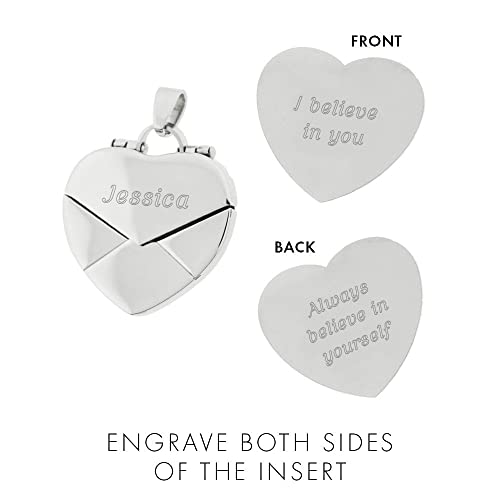 Eve's Addiction Custom Engraved Heart Locket Necklace #TOP5