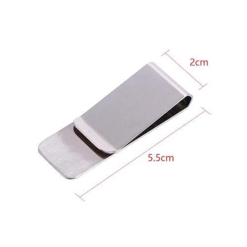 Slim Money Clip, Cash Clamp Wallet Stainless Steel Banknote Holder Credit Card ID Clip Slim Pocket Bills Clip for Men Purse2