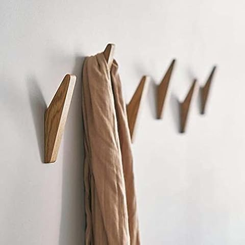 BEFAERY Ganchos de Pared de Madera Natural Cover