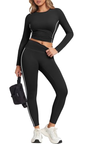 Workout Sets for Women Fitness Clothing 2 Piece Sets Leggings with Pockets