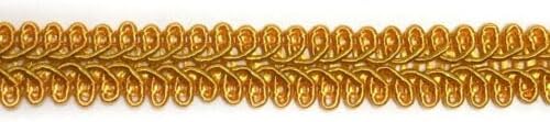 10 Yards Gimp Trim Braided for Decors Dresses and Costumes Yellow Fabric
