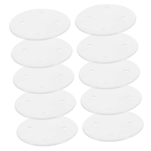 LIFKOME Ceiling Cover Plate 30pcs White Round Flat Plate Electrical Panel Cover for Blank White Ceiling Wall