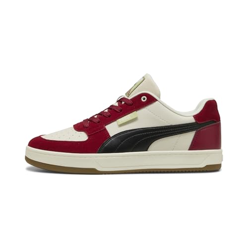 PUMA Men's CAVEN 2.0 Sneaker, Dark Crimson-Alpine Snow Black, 13