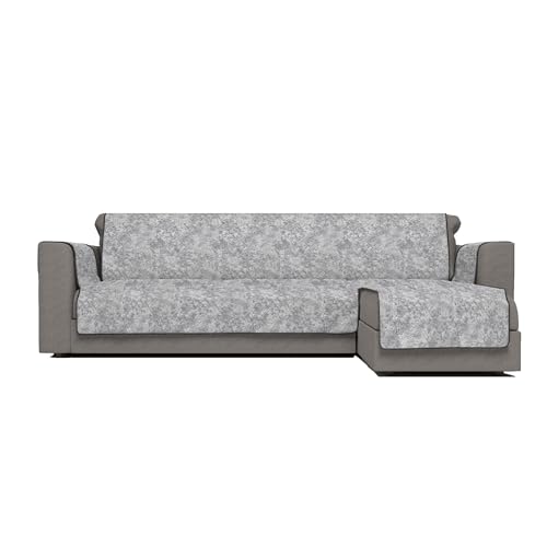 Italian Bed Linen “ Glamour” Anti-Slip Sofa Cover with Chaise-Longue Right, Dark Grey, 190cm - Image 3