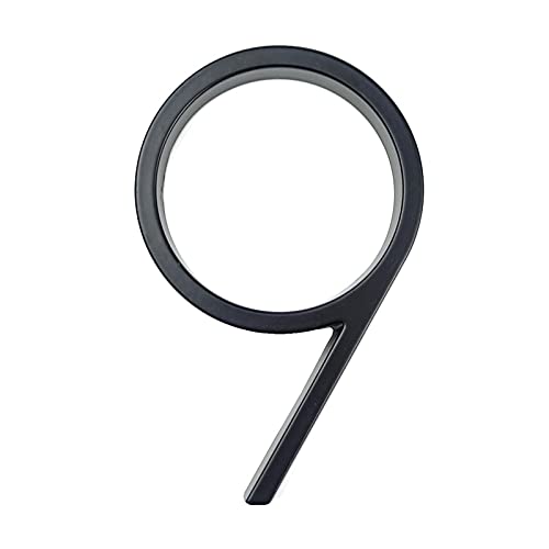 Número de casa elegante de 12cm negro mate con diseño minimalista flotante y efecto 3D elevado