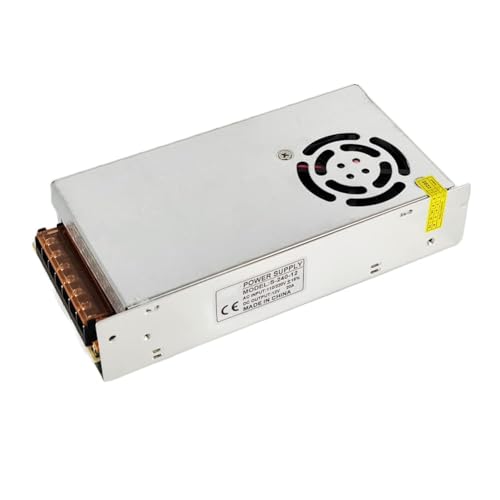 SQUADO Alimentatore Stabilizzato 12V 20A 240W switch Ventola Trimmer