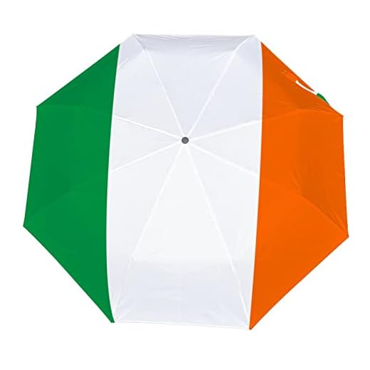 Ireland Flag Automatic Folding Travel Umbrella