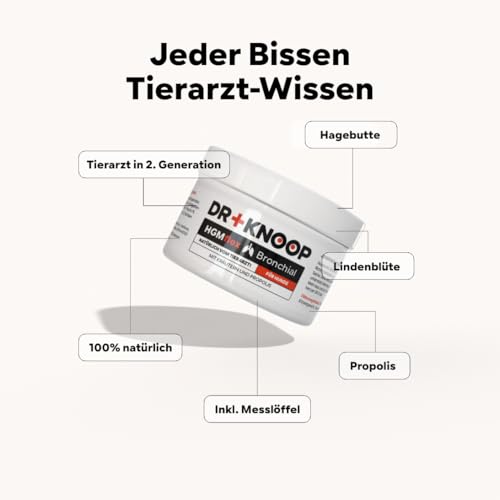 HGM Hund Schleimlöser mit Bronchialkräutern, unterstützt Atemwege & Bronchien, natürliches Pulver für Hunde zur Atemunterstützung & Schleimlösung, HGMflex 75 g
