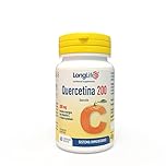 LongLife® Quercetina 200 | Alto dosaggio | Con vitamina C a rilascio graduale | Difese immunitarie | Riduce fatica e stress | 2 mesi di trattamento | Vegano e senza glutine