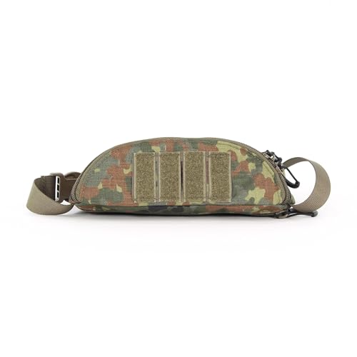 Zentauron Taktische Bauchtasche 1,25L aus Cordura - MOLLE Hüfttasche mit 2 Fächern & Klettfläche für EDC, IFAK & Outdoor - Hüftgurt 70-120 cm - Robuste Gürteltasche für Militär, Wandern & Freizeit