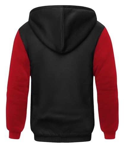 Image of SCODI Hoodies for Men Heavyweight Fleece Sweatshirt Zip Up Thick Jacket