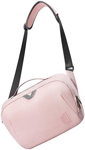BAGSMART Camera Bag, DSLR Camera Bag, Waterproof Crossbody Camera Case with Padded Shoulder Strap, Anti-Theft Camera Shoulder Bag, Pink