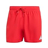 adidas Men’s 3 Stripes Swim Shorts 3 INCH, Pure Ruby/White, L