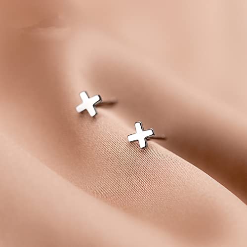 Pendientes de Plata 925 Letra X Pequeños Joyería Minimalista 5