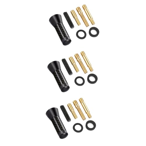 Antena modificada para coche de fibra de carbono: accesorio decorativo de techo en pack de 3