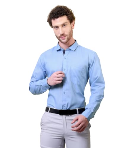 CONTRARY Men's Solid Plain Shirt | Stylish Casual & Formal Wear |...