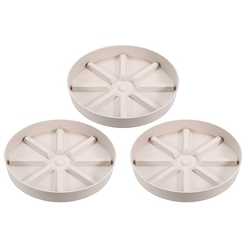 PATIKIL Plant Pot Saucers 9 Inch, 3 Pack Plastic Round Plant Pot Thicker Flower Drip Tray for Indoor Outdoor White