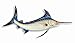Handpainted Marlin Fish Replica Wall Mount Decor Plaque 18