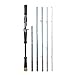 雷魚 コンパクトロッド 携帯型 長さ変化可 6セクション XH 2.13-2.28m C70-76 ベイトロッド キャスティング ルアーロッド ブラック/バス/タコ/ライギョ/ナマズ