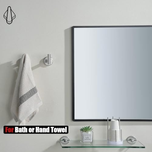 YUET 4 Pcs Bathroom Towel Hook,Screw in Metal Coat Hooks, Heavy Duty 10kg Capacity - Image 4