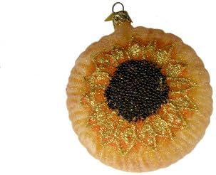 Giant Sunflower Hand Blown Glass Christmas Ornament - Single