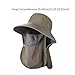 predolo Fishing Hat with Neck Flap for Men Women Windproof Strap Sun Protection Cap Bucket Hats for Hiking Climbing Cycling, Dark Green