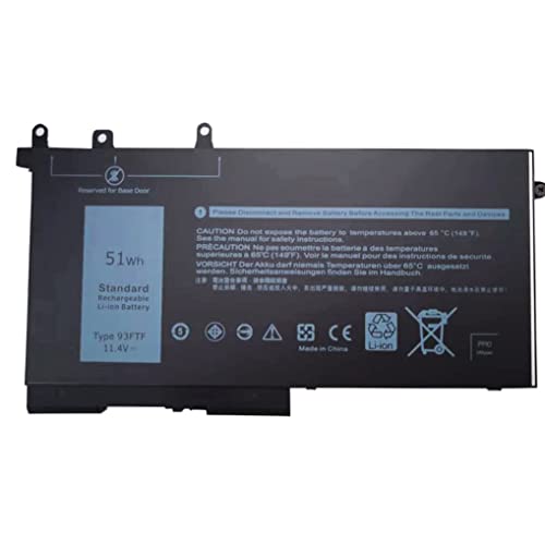 51Wh 93FTF Laptop Battery for Dell Latitude 5280 5480 5580 5590 5490 5288 5290 5290 5488 5495 E5280 E5480 E5580 E5490 E5590 E5480 E5290 E5591 Precision 15 3520 3530 D4CMT 83XPC 4YFVG 3DDDG