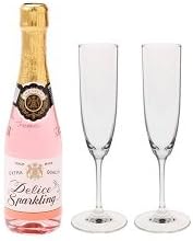 Amazon フジコーポレーション デリスシャンメリー ３６０ｍｌ シャンパングラス２個セット ロゼ フジコーポレーション 炭酸飲料 通販