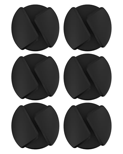 Scosche CMAR-6PKRP Cable Management Kit, 6-Pack of Black Adhesive Cable Clips for Phone Charging Cables, Charger Cords, Wire Organizer and Cord Holders for Desk, Nightstand, Car, Home, Computer