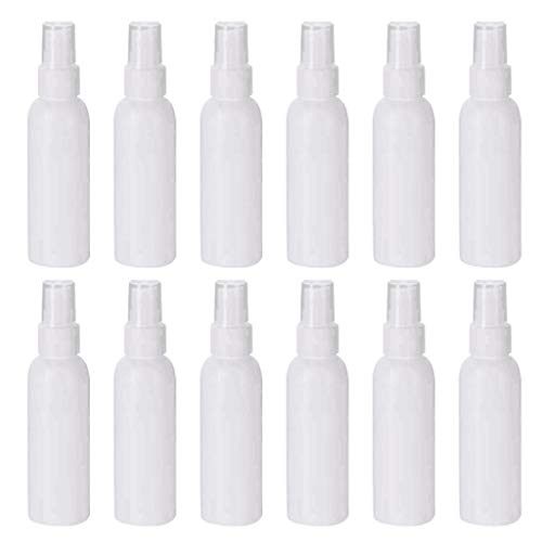 Preisvergleich Produktbild Kriosey 100ML Nachfüllbare Feinnebel-Sprühflasche Parfüm-Sprühflasche Kosmetische Zerstäuber PET-Sprühflaschen Pump Packung mit 12 Stück für Reinigungsmittel, Flüssigkeit