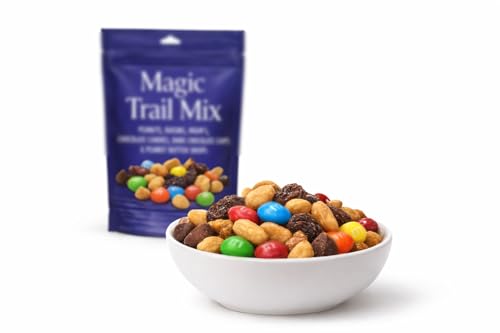 Classic Trail Mix: Peanuts, Raisins, Chocolate Candies, Dark Chocolate Chips