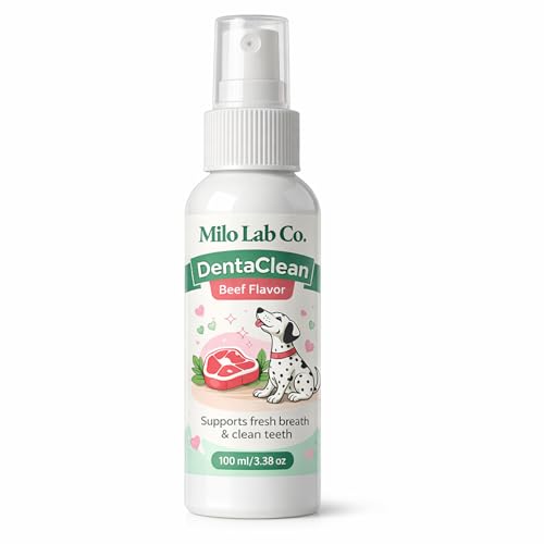 Milolabco Advanced Dental Spray Dentaclean Oral Care Pet Dental Spray Breath Freshener Spray Supports Healthy Gums and Clean Teeth Safe Ingestible Formula for Daily Pet Hygiene