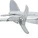 Deco 79 Aluminum Metal Airplane Decorative Sculpture Home Decor Statue with Black Base, Accent Figurine 12